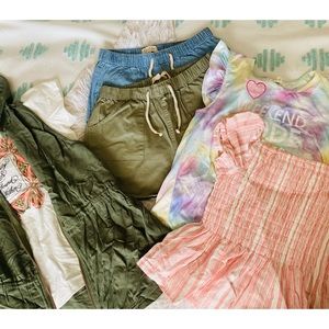 NWT Girls clothes shorts with girls tops